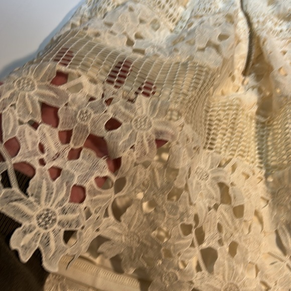 ROMEO & JULIET COUTURE CREAM LACE MINI STRAPLESS COCKTAIL DRESS SIZE S - Picture 13 of 16